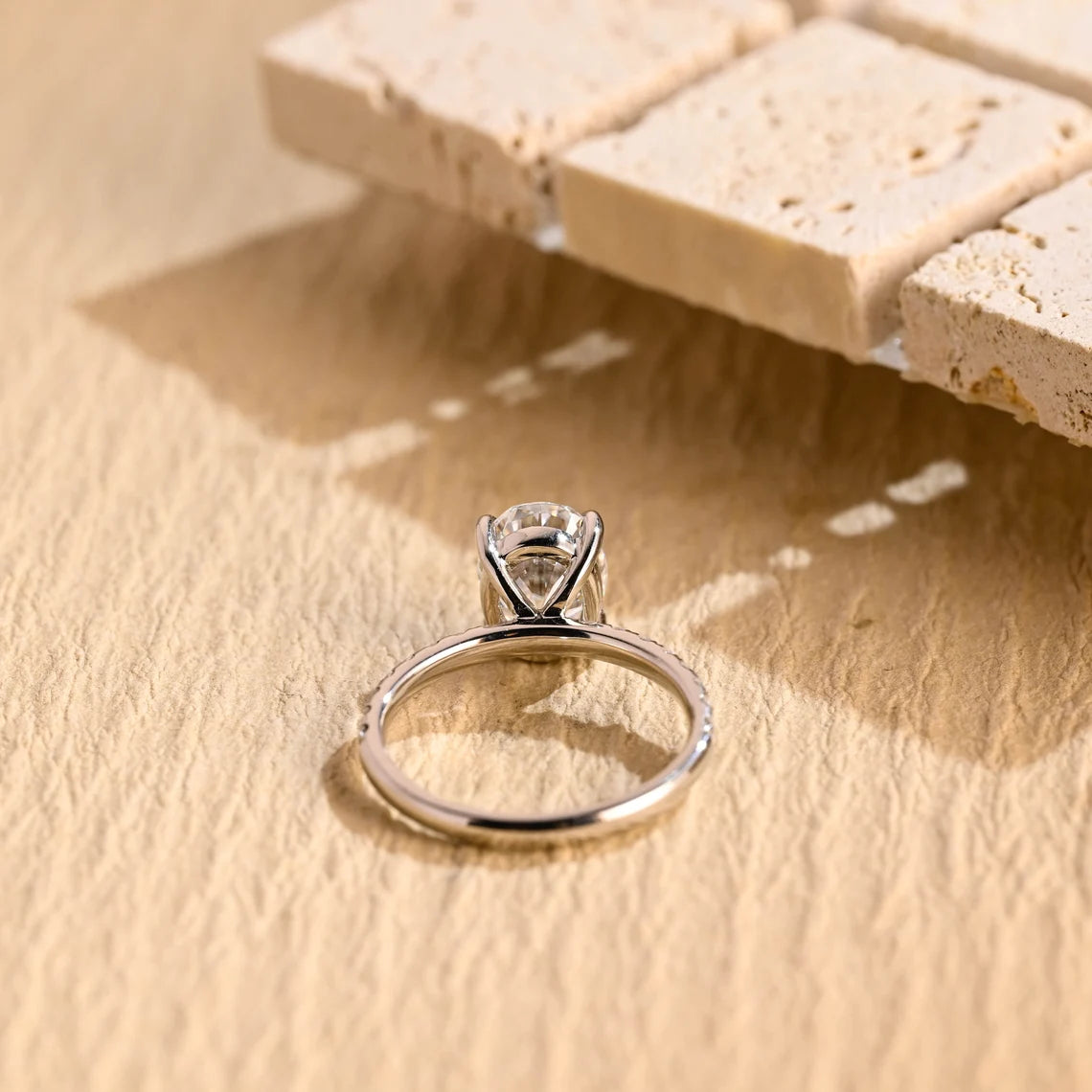 Hidden Halo Moissanite Ring