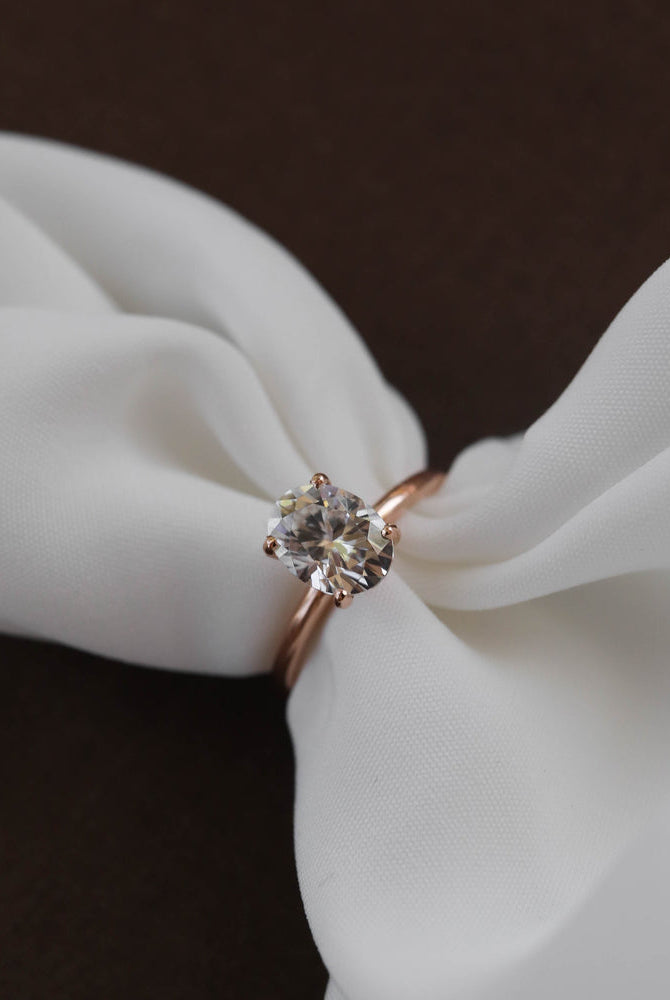 Oval Diamond Alternative Ring