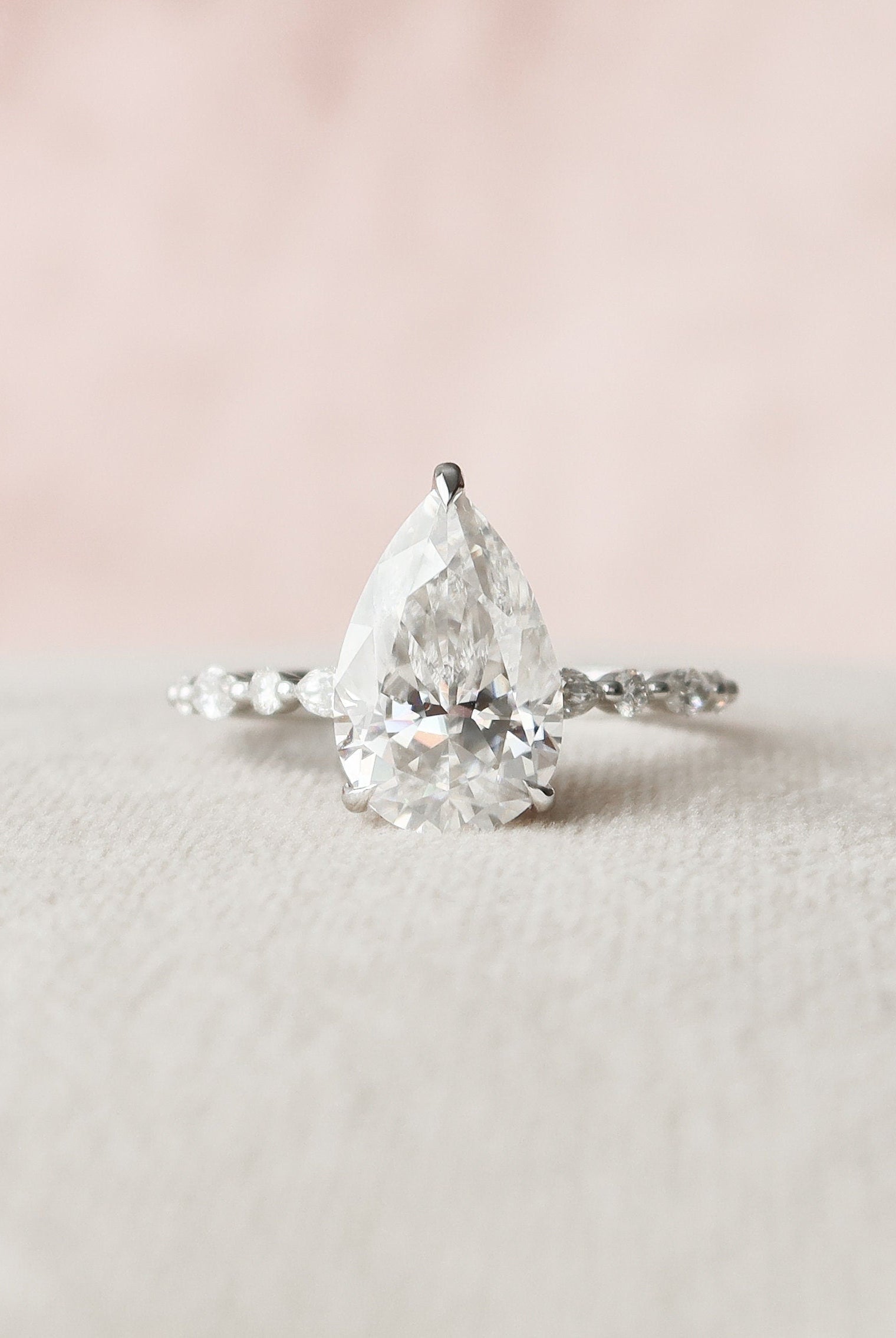 Diamond Accent Moissanite Ring