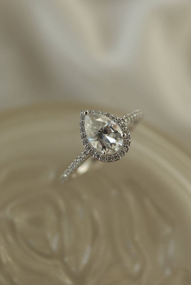 Moissanite Pave Ring