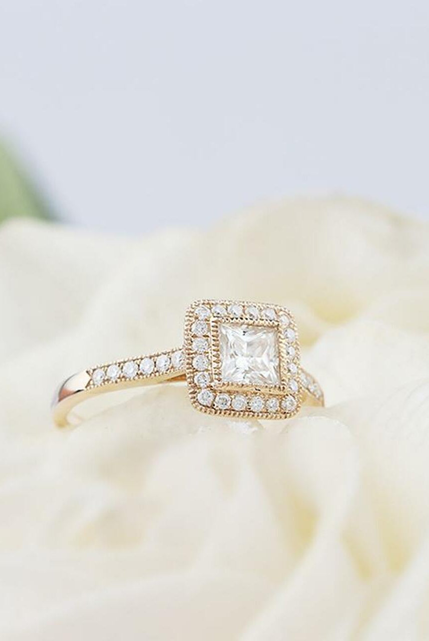 Designer Moissanite Engagement Ring
