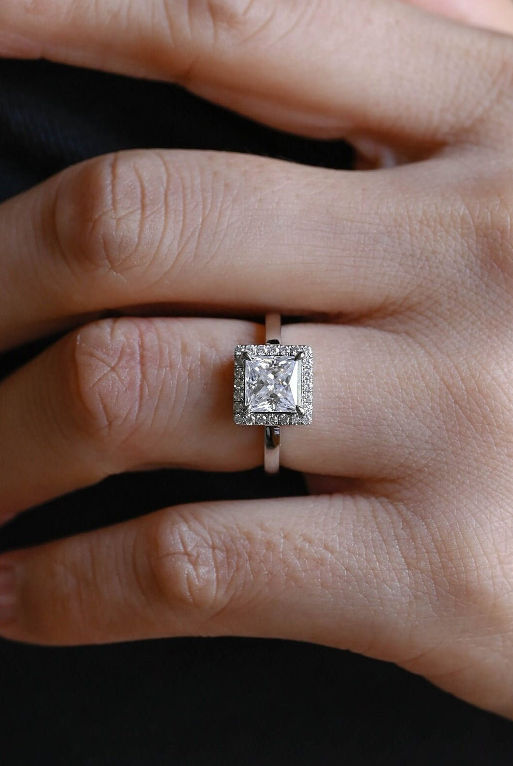Halo Engagement Ring for Women