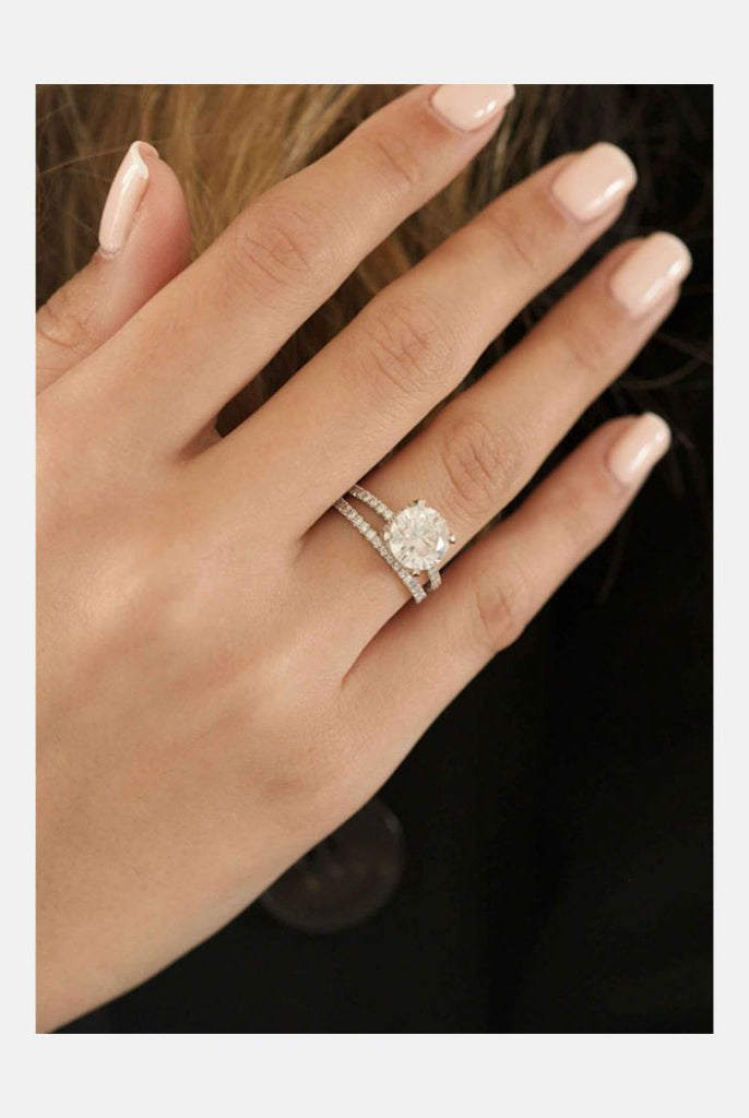 Custom Moissanite Engagement Ring