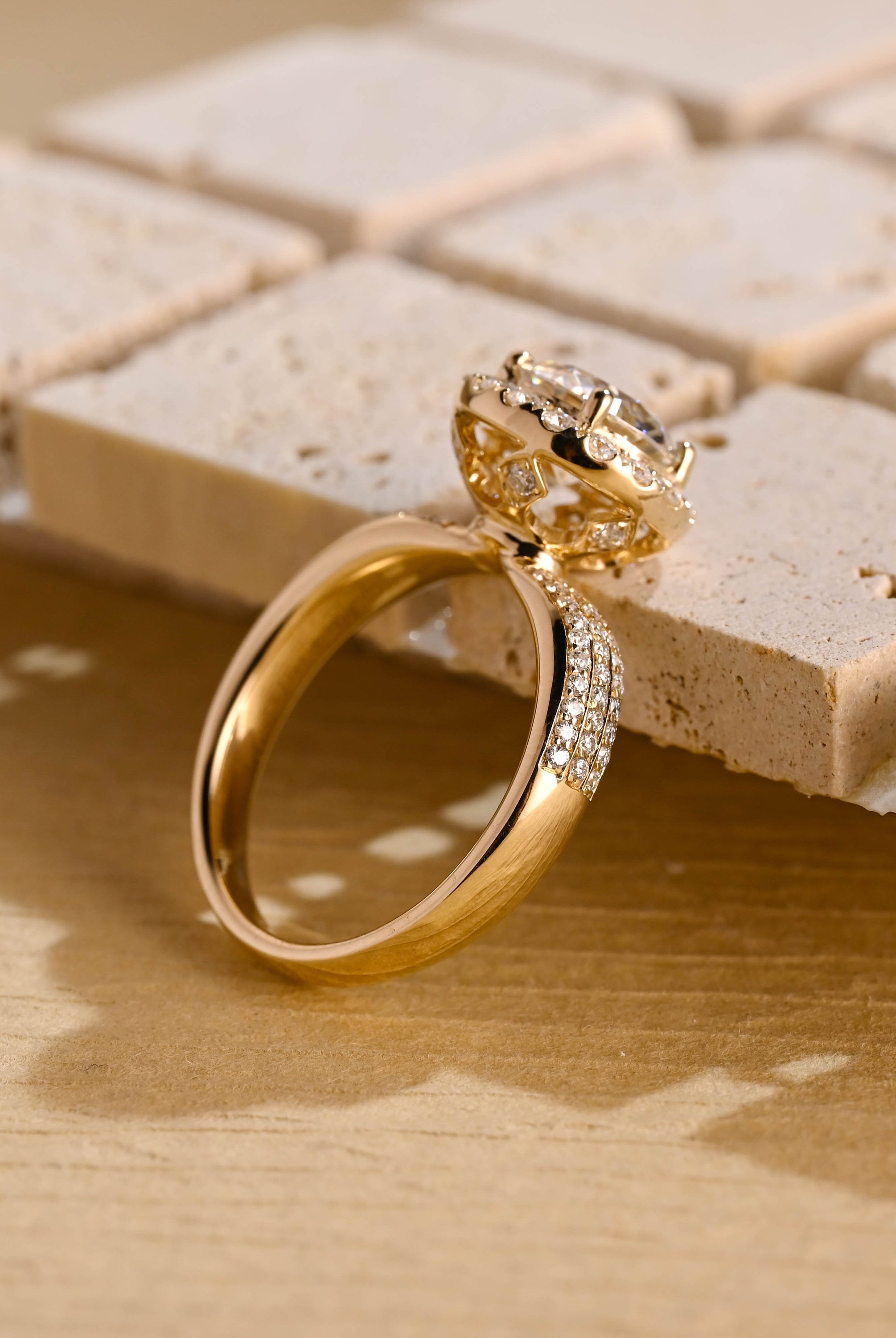 Premium Round Cut Engagement Ring