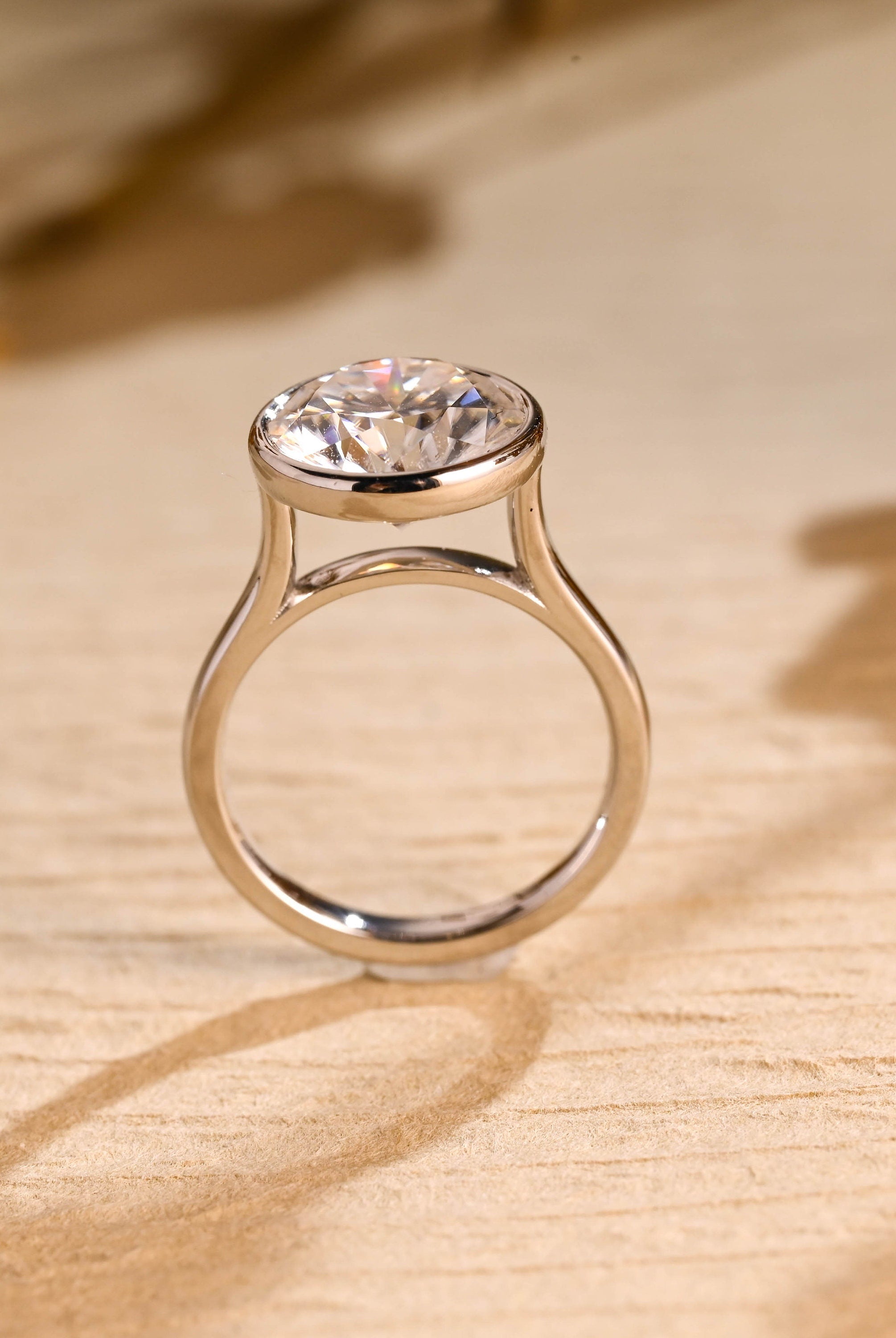 White Gold Bezel Set Ring