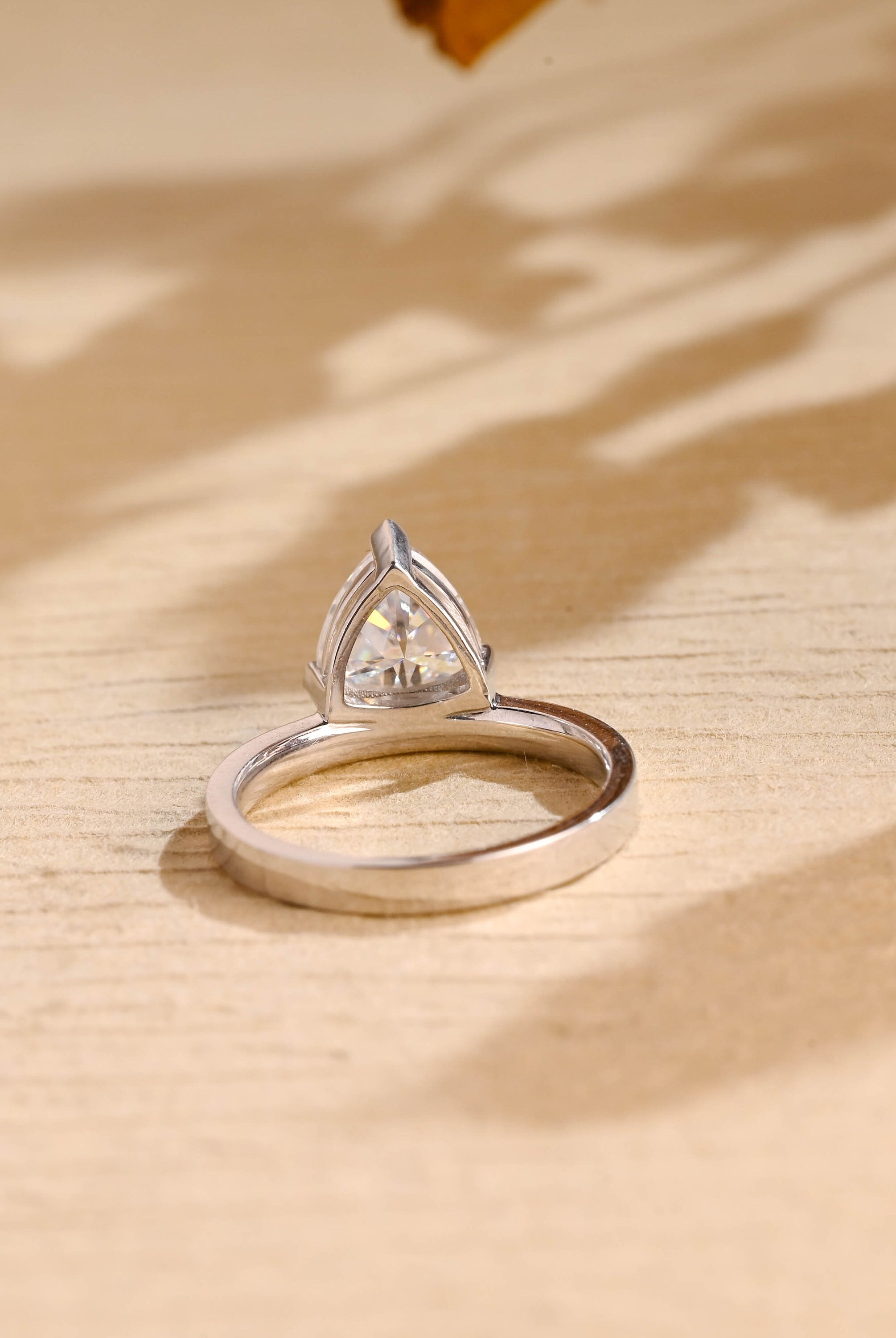 Trillion Moissanite Ring
