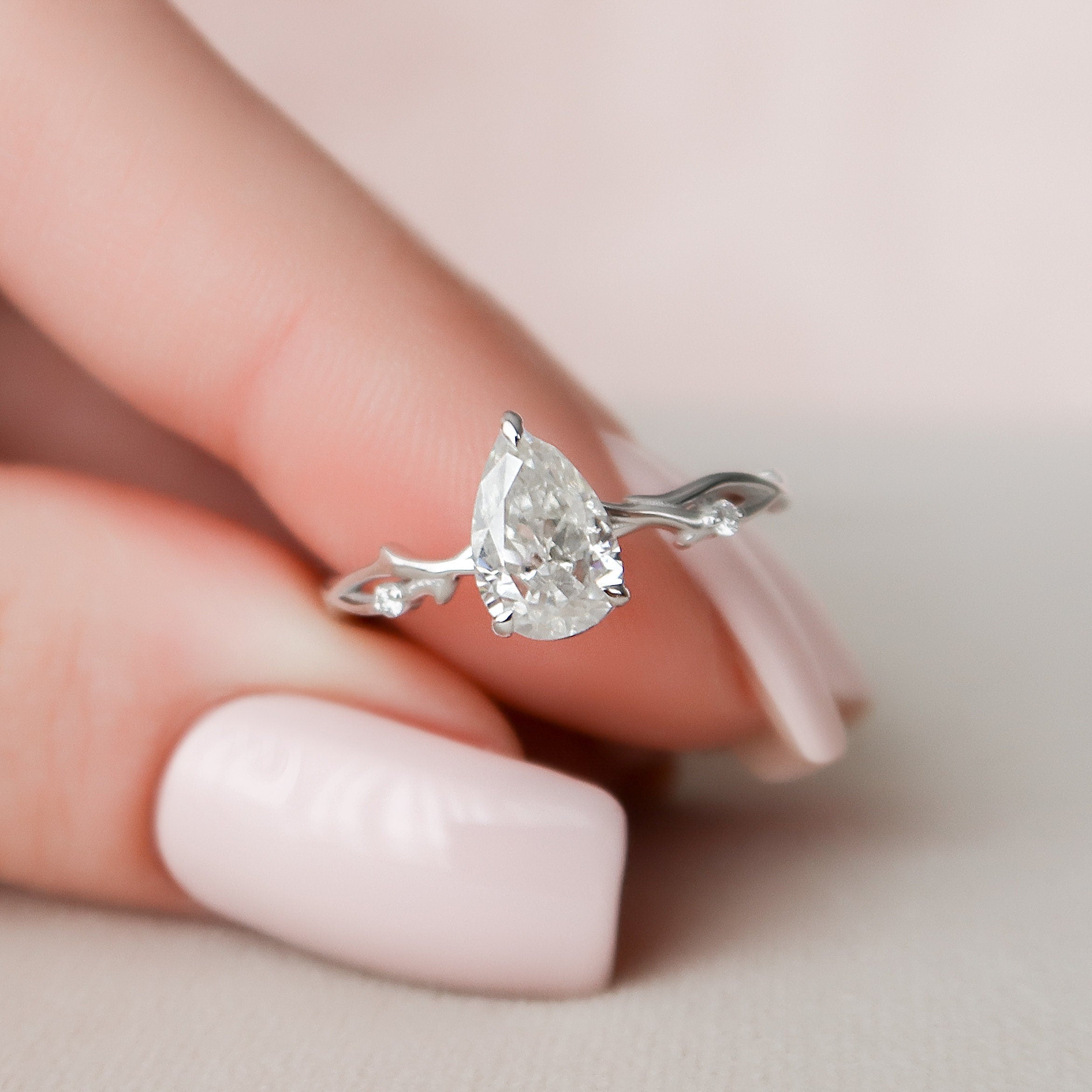 Nature Inspired Moissanite Ring