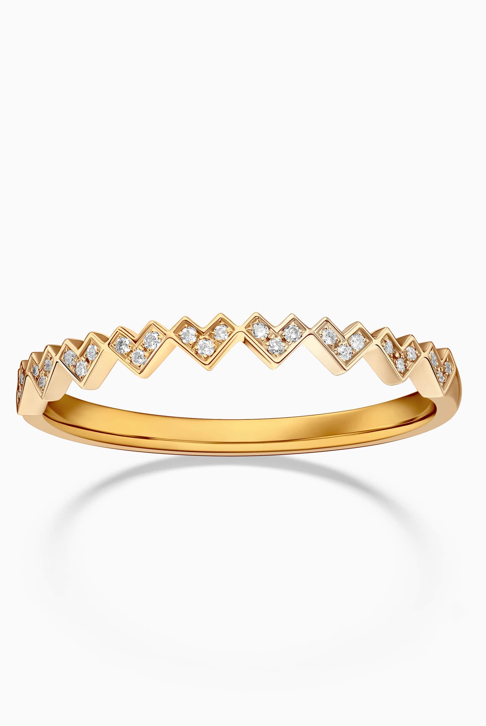 Round Cut Moissanite Diamond Heart Shape Wedding Band