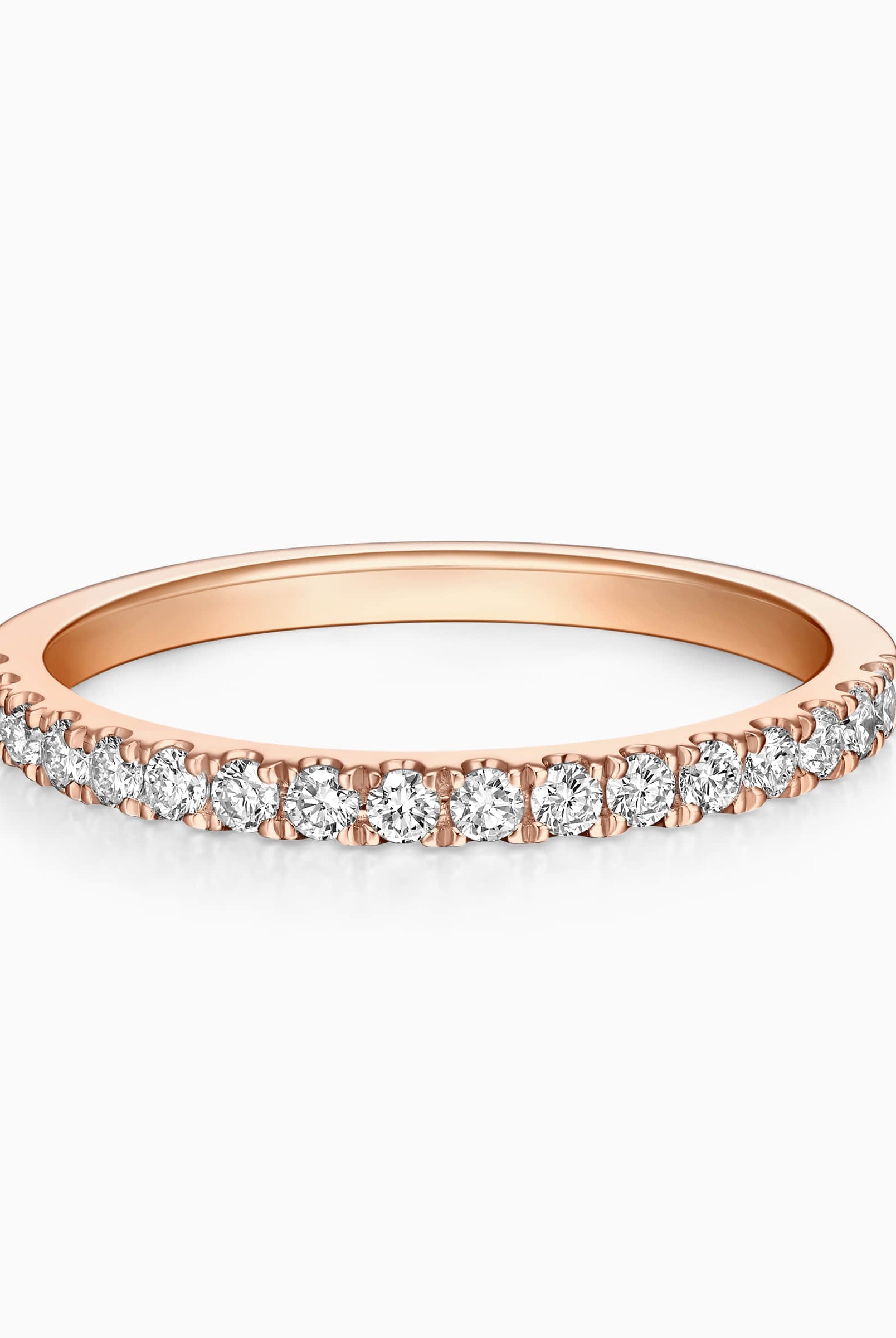 Round Cut Moissanite Half Eternity Diamond Wedding Band for Women