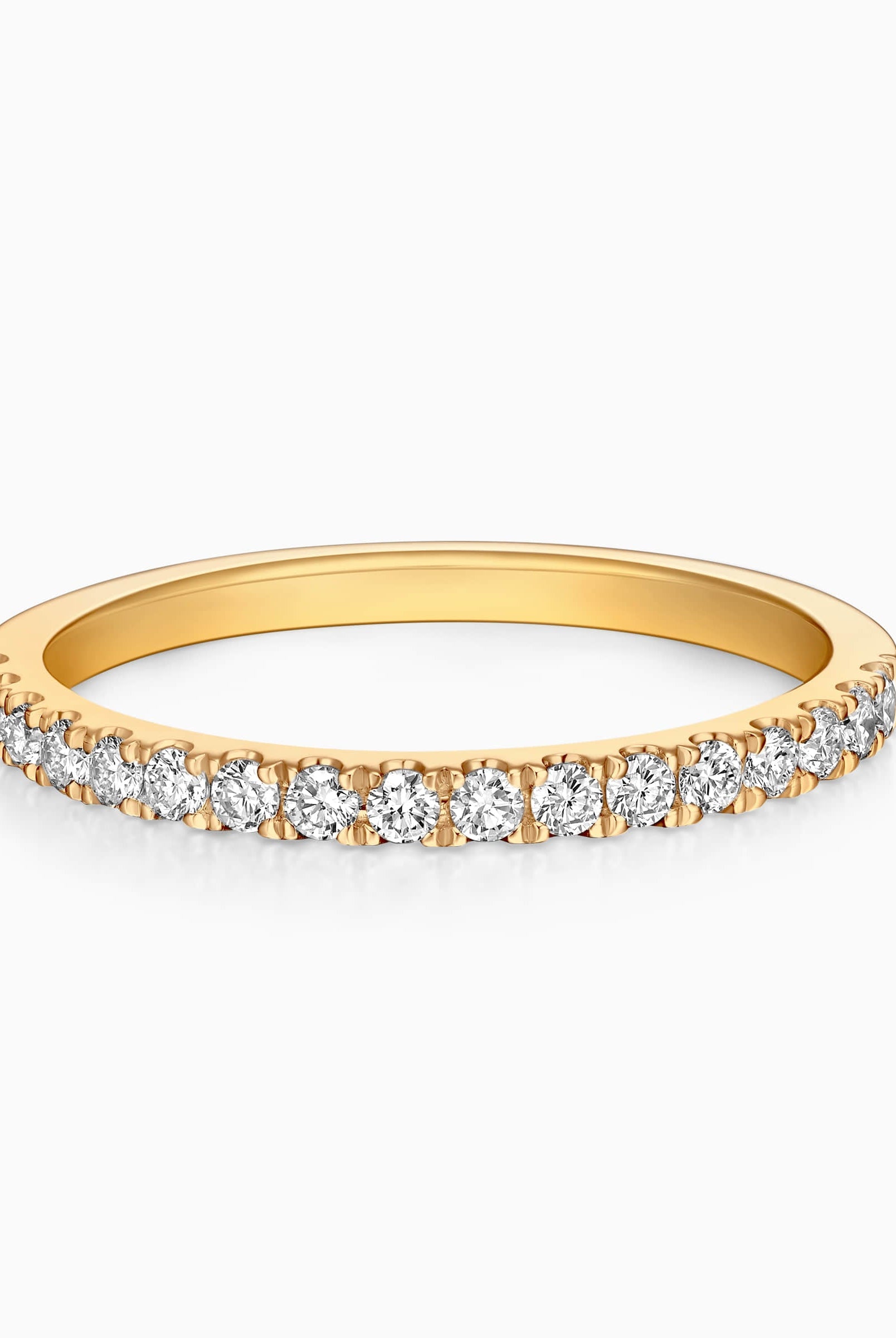 Round Cut Moissanite Half Eternity Diamond Wedding Band for Women