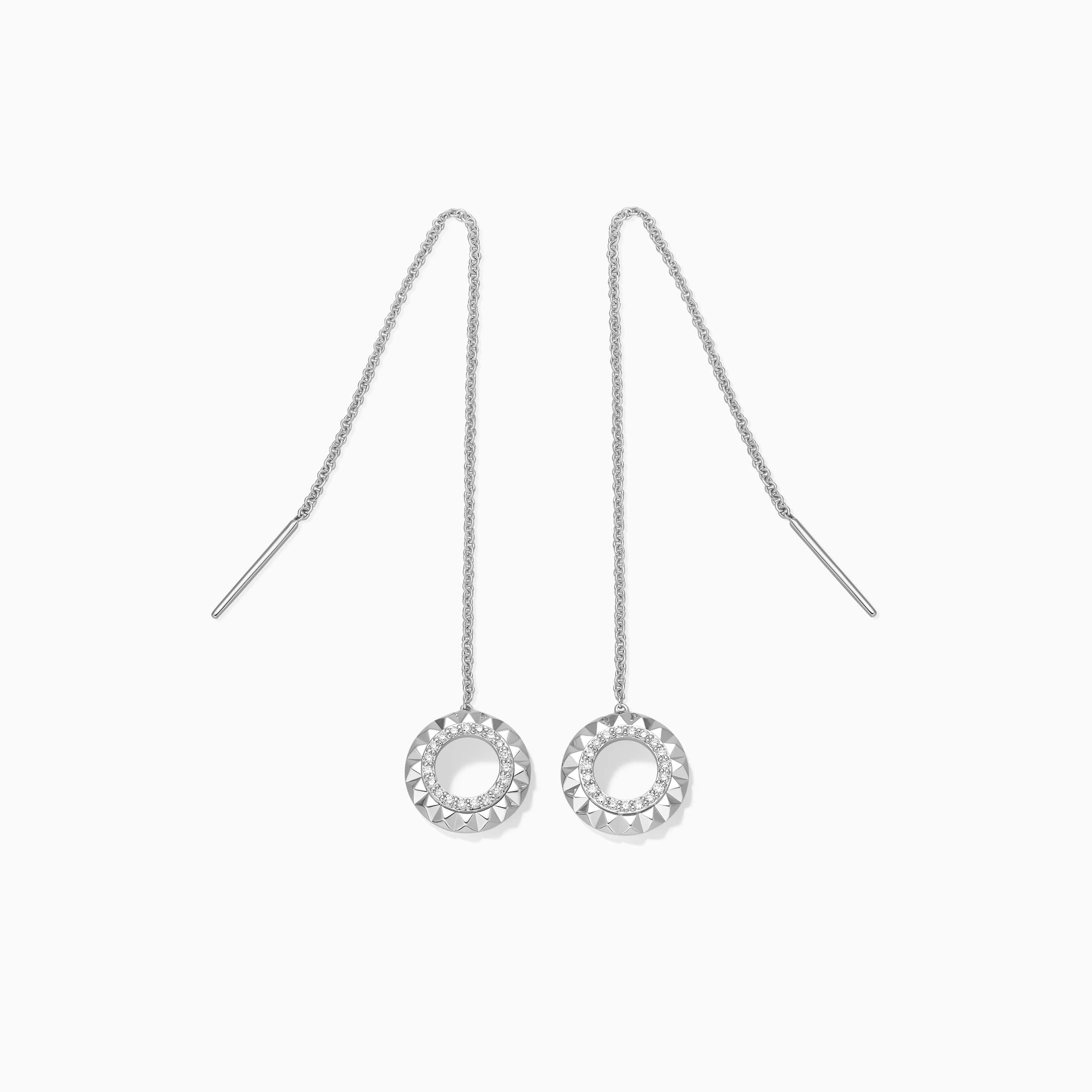 Round Cut Moissanite Unique Diamond Earrings for Women