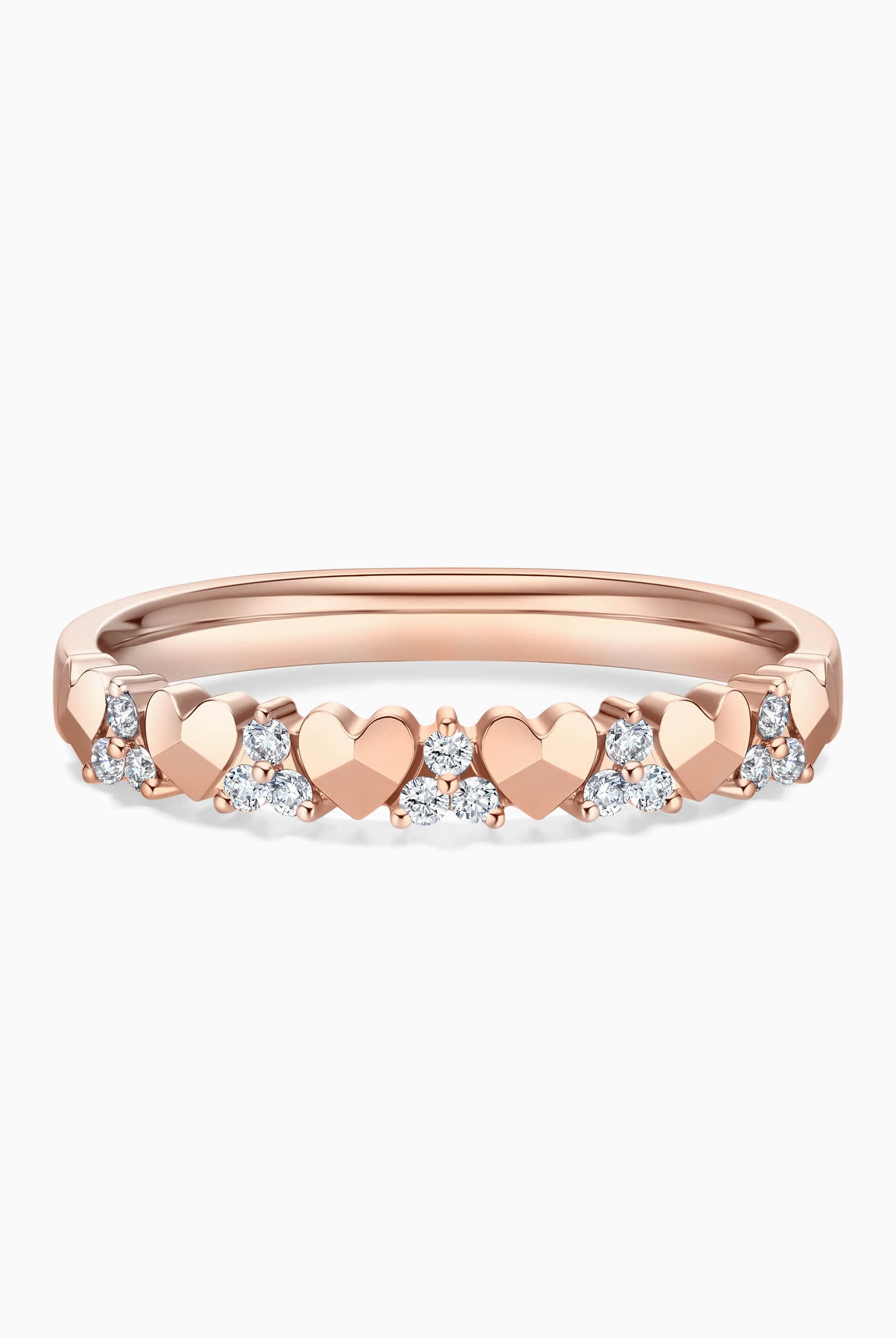 Round Cut Moissanite Diamond Unique Wedding Band