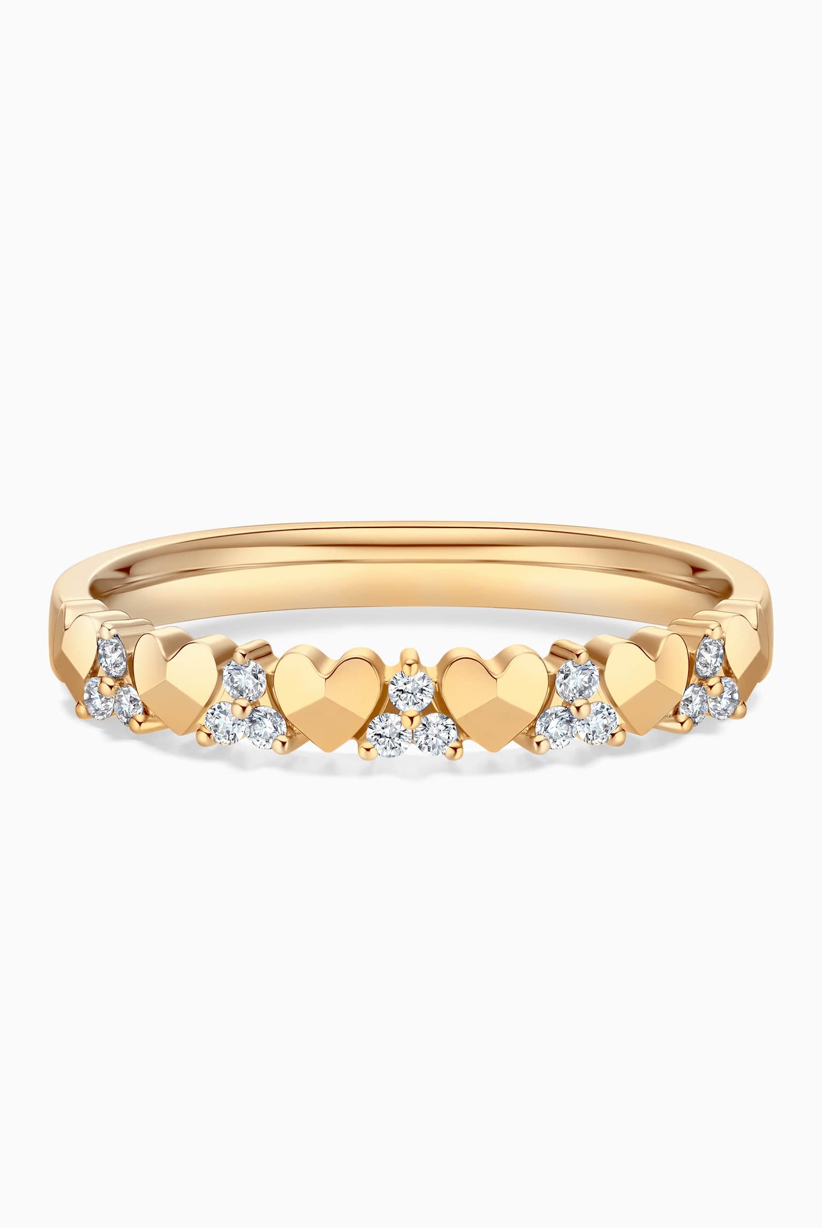 Round Cut Moissanite Diamond Unique Wedding Band