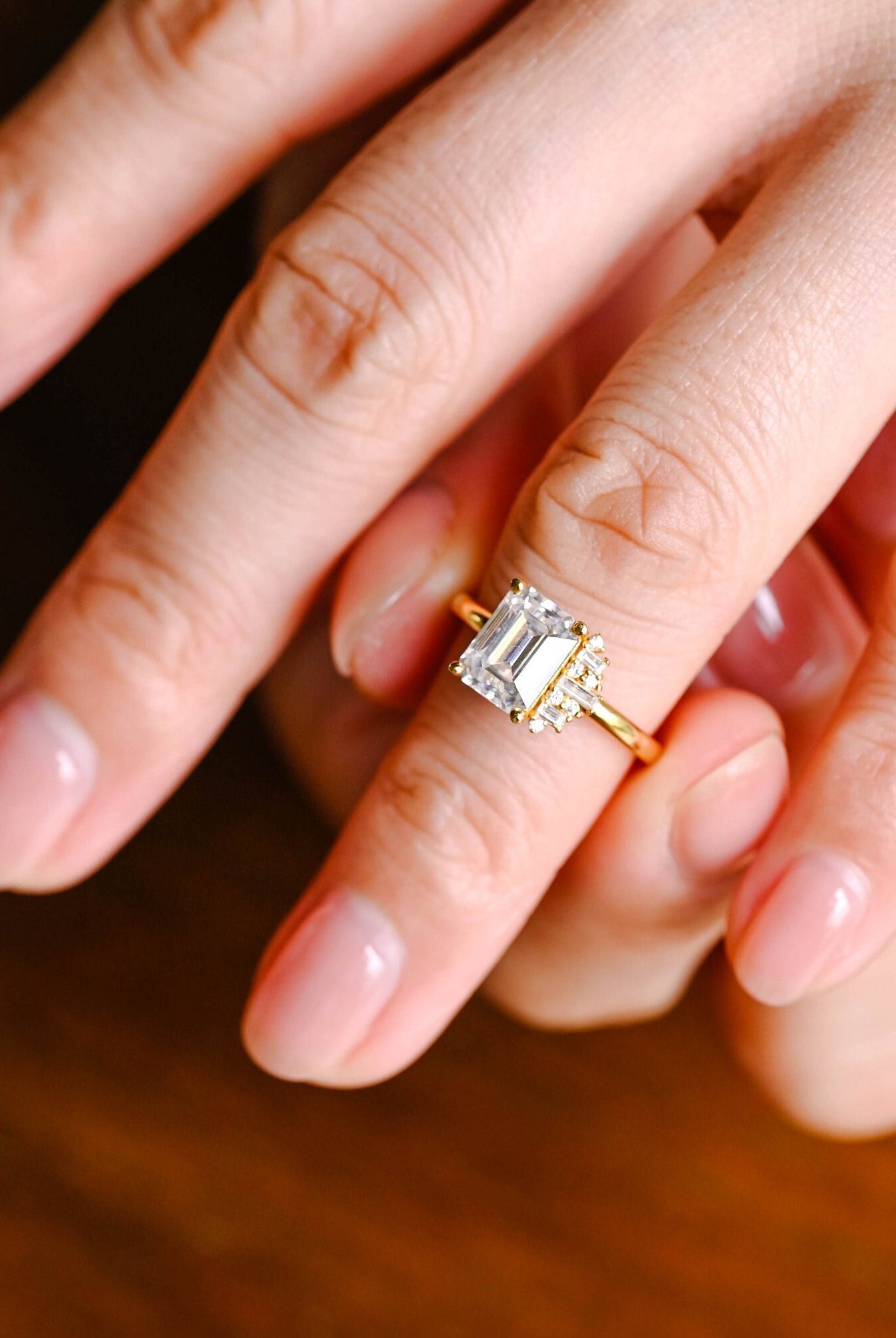 Affordable Moissanite Engagement Ring