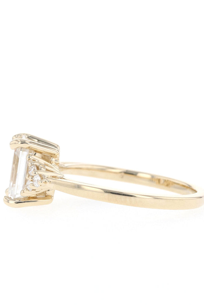 Emerald Center Stone Engagement Ring