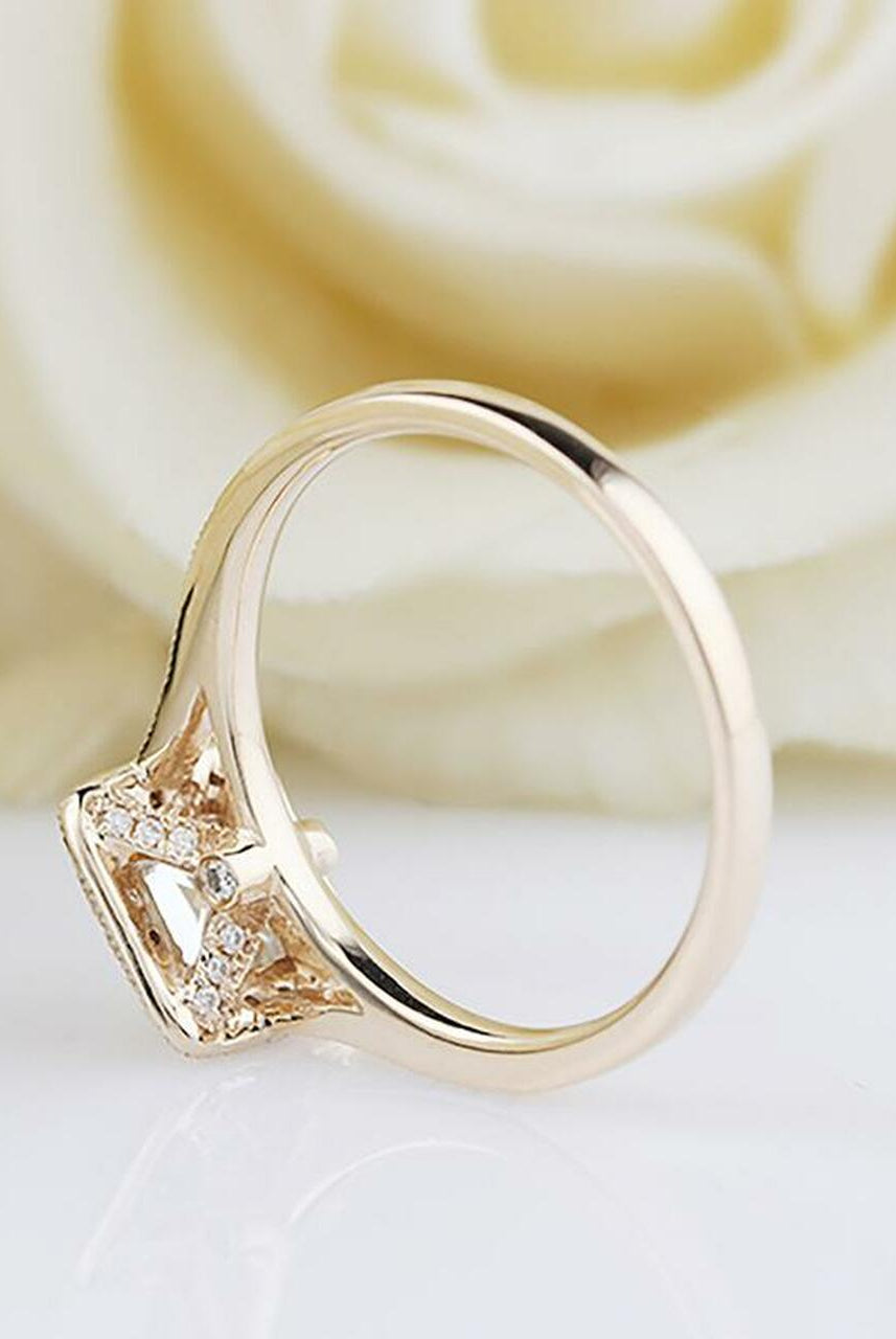 Unique Halo Engagement Ring