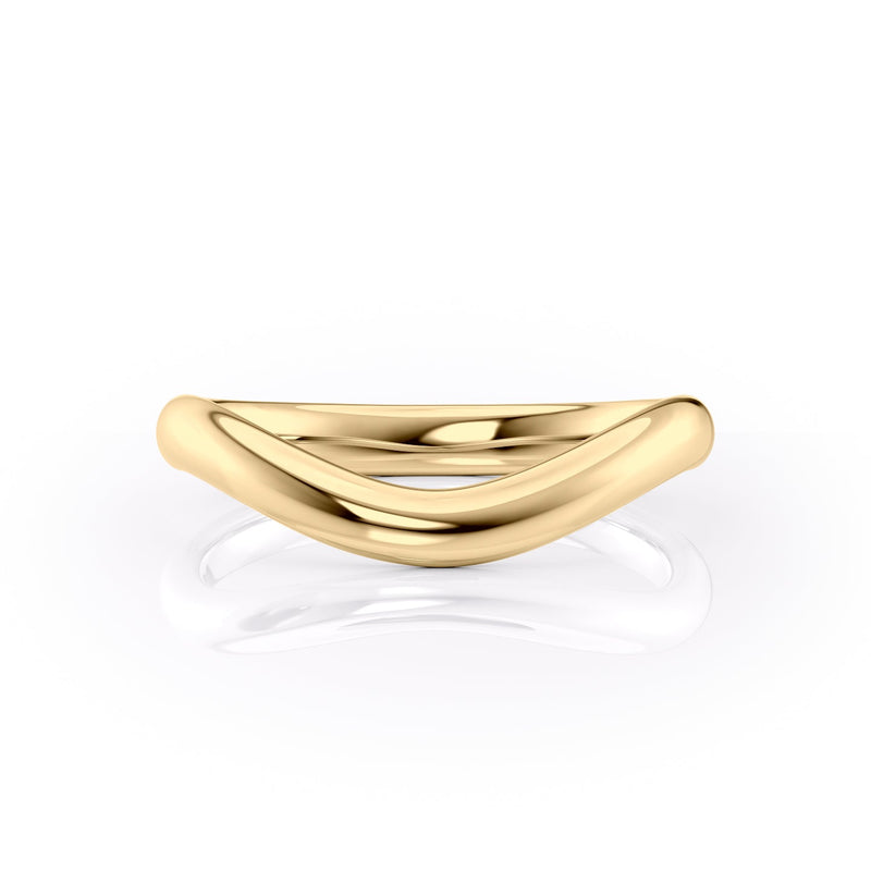 Unique Plain Curved Wedding Band