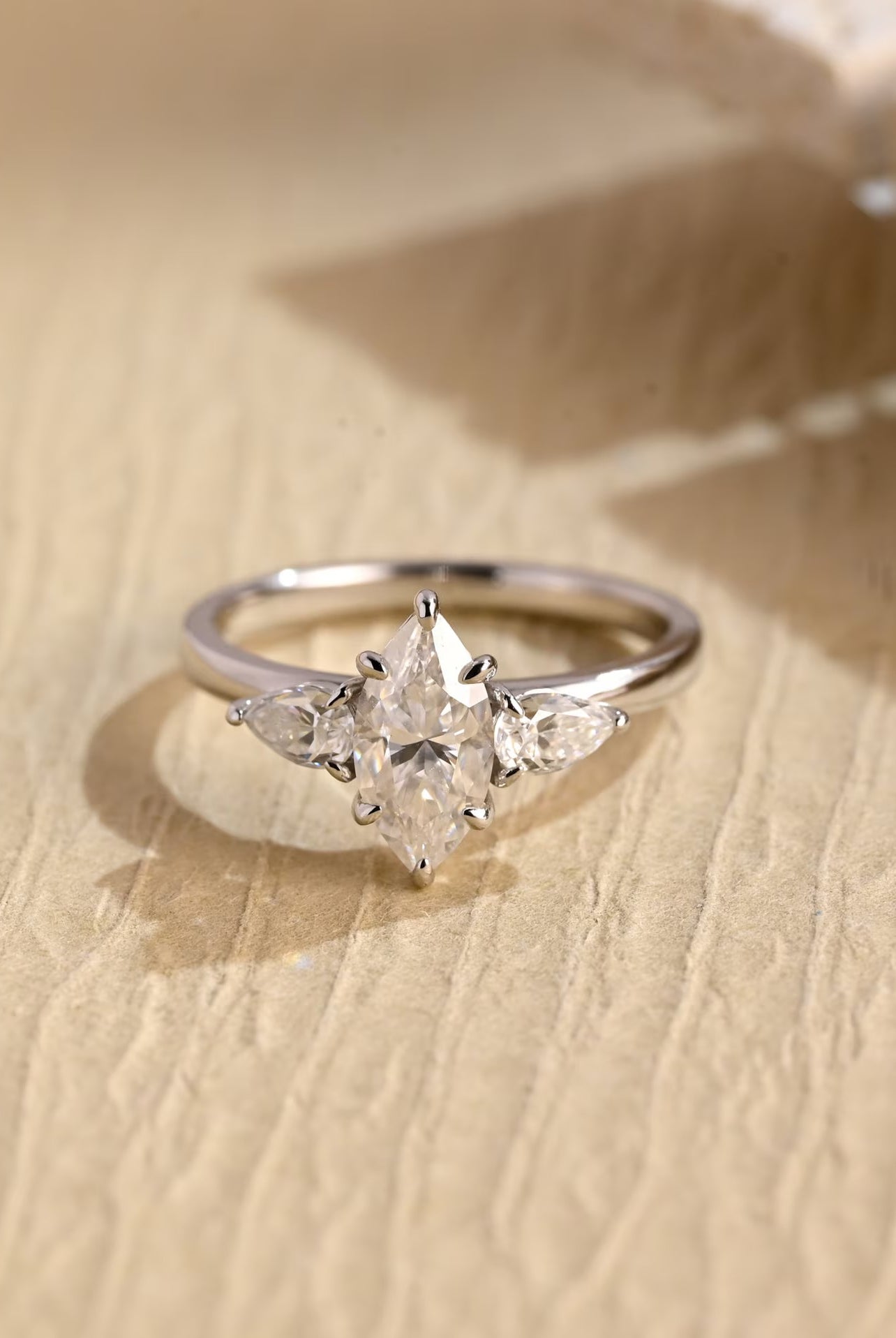 Luxury Three Stone Ring for Lasting Love
