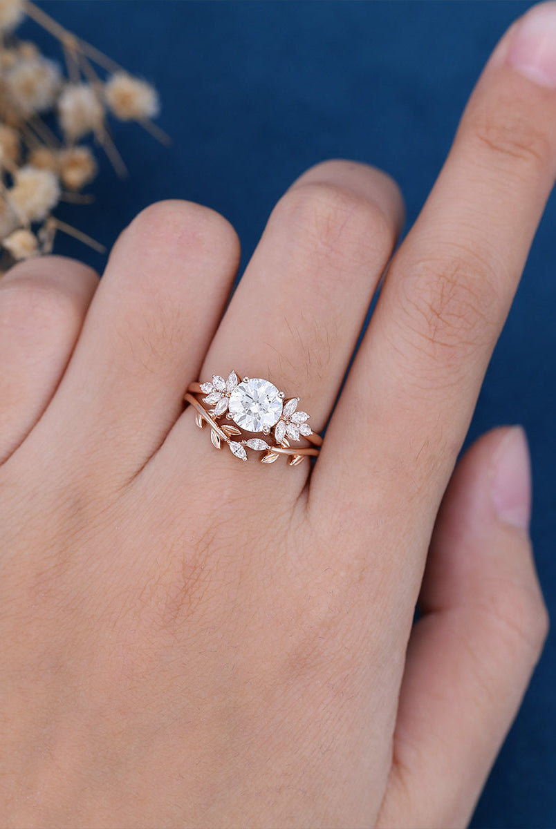 1-1-ct-round-shaped-moissanite-cluster-bridal-set