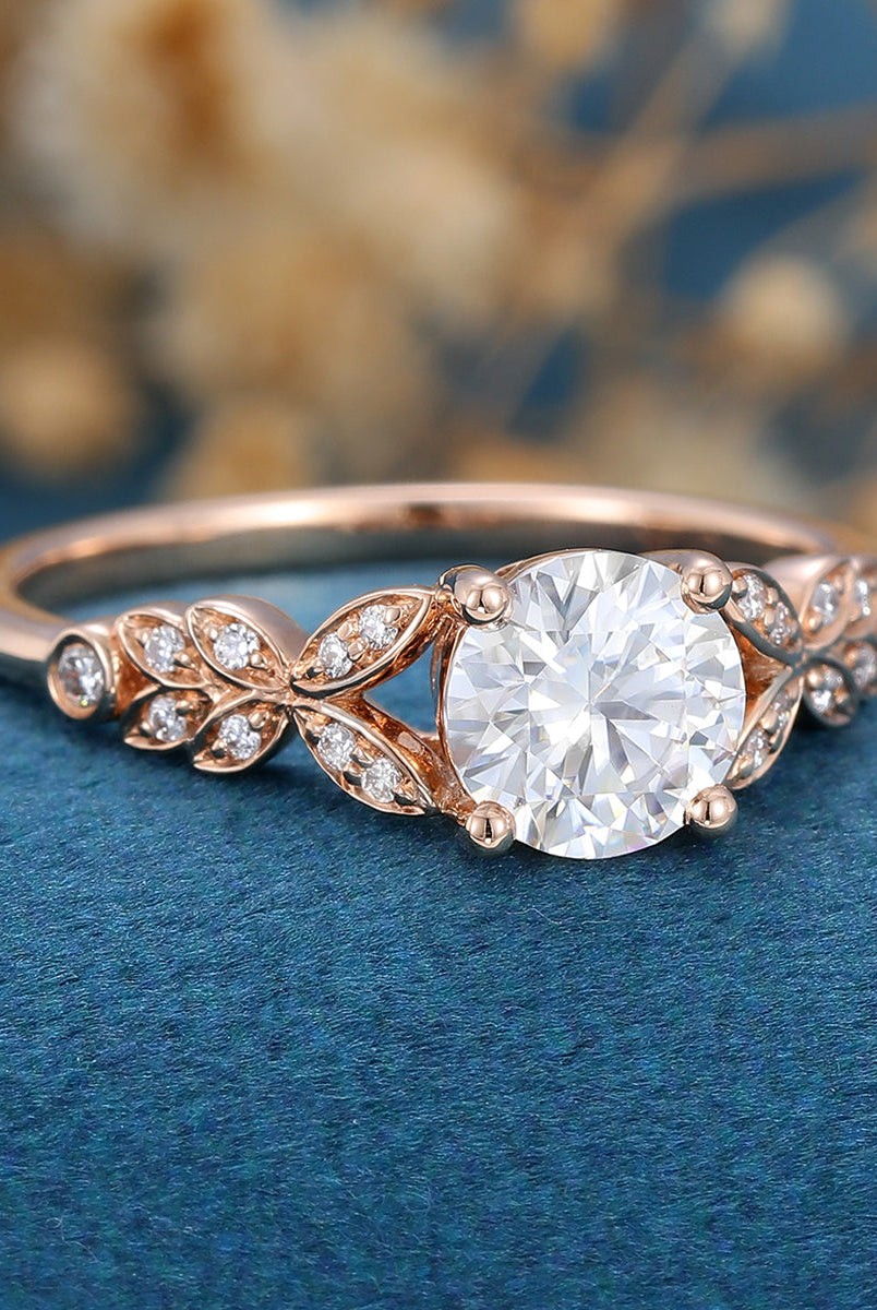 round-shaped-moissanite-art-deco-engagement-ring
