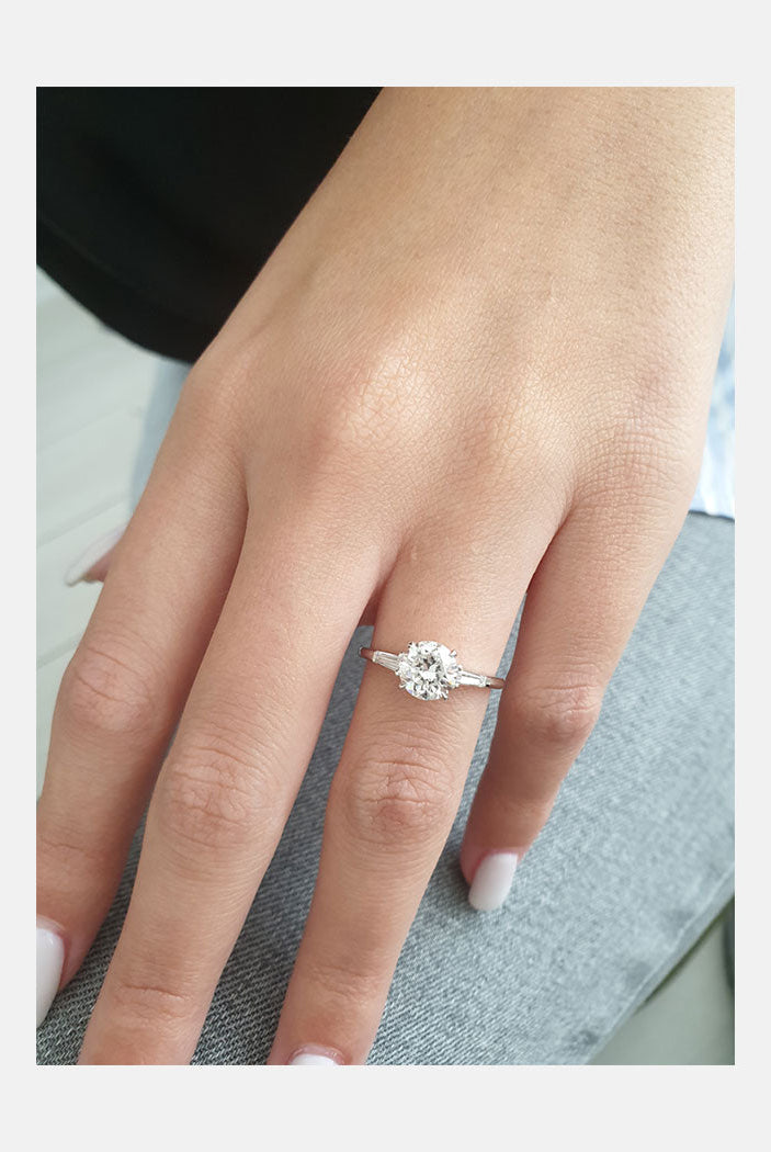moissanite teardrop ring