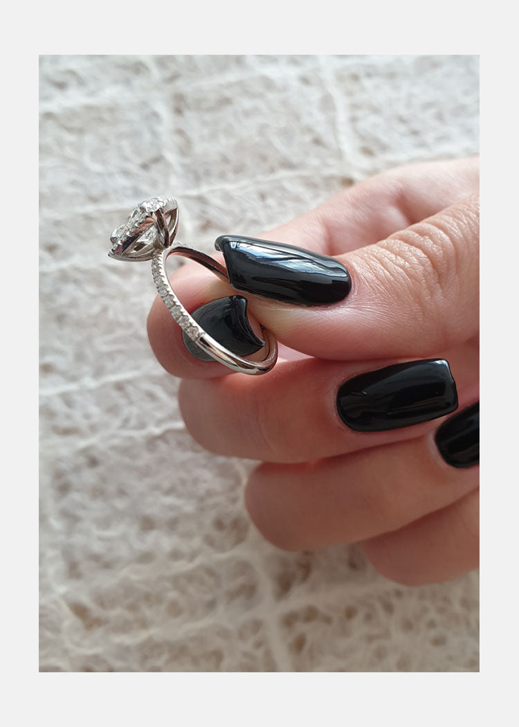 moissanite anniversary band white gold