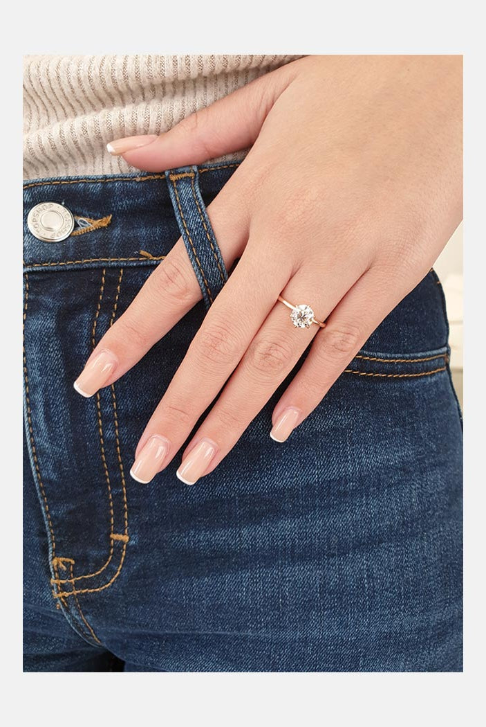 radiant moissanite engagement ring
