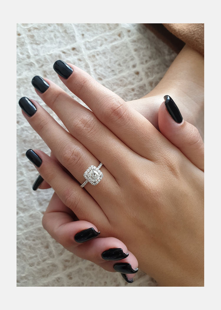 marquise cut moissanite engagement ring