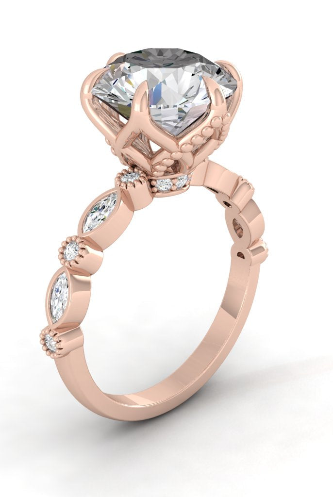 round-cut-pave-moissanite-engagement-ring