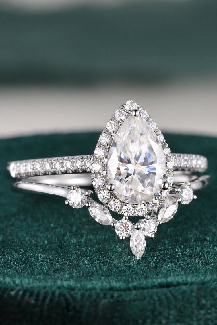 2-0-ct-pear-cut-halo-moissanite-bridal-ring-set-1