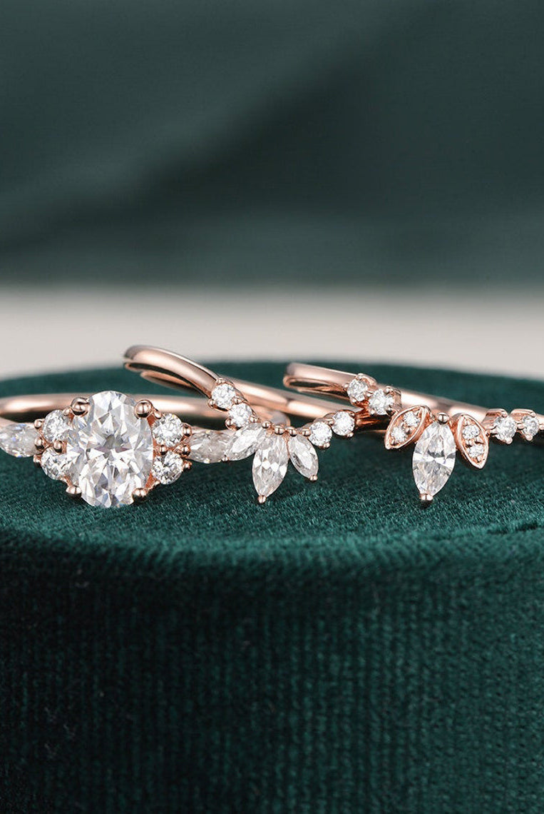 oval-cut-cluster-art-deco-moissanite-bridal-ring-set
