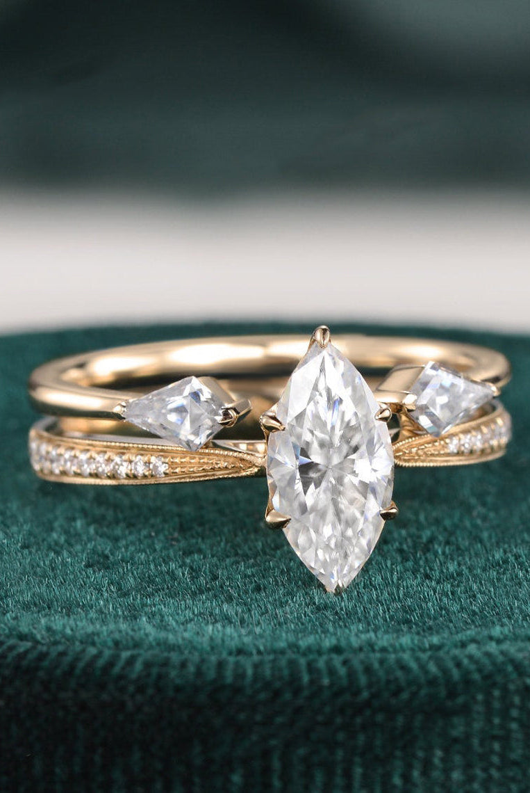 1-0-ct-marquise-cut-pave-moissanite-bridal-ring-set