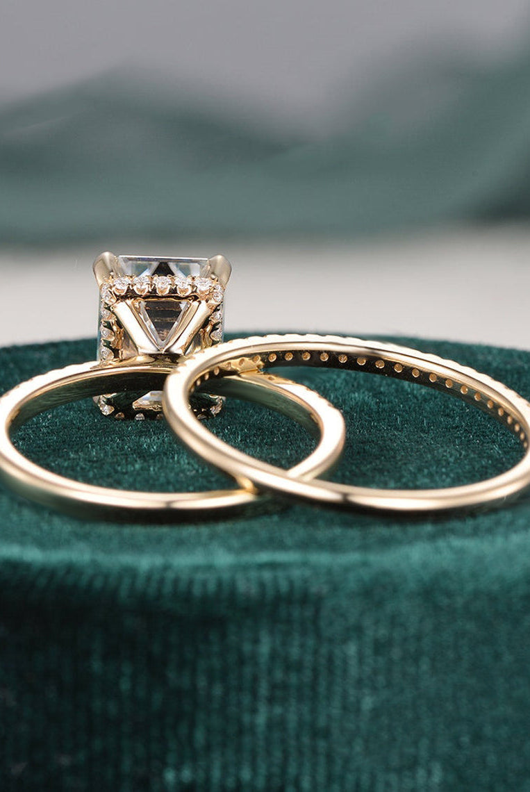 emerald-cut-hidden-halo-moissanite-bridal-ring-set