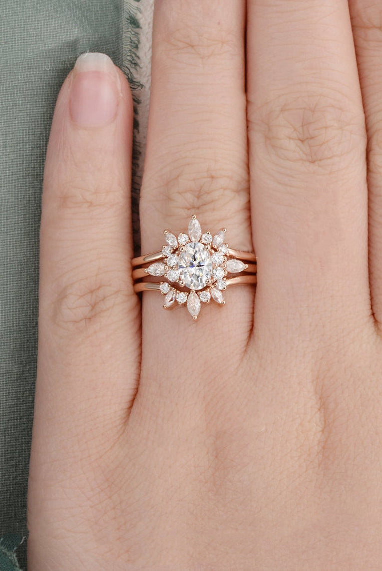 1-0-ct-oval-cut-cluster-moissanite-bridal-ring-set