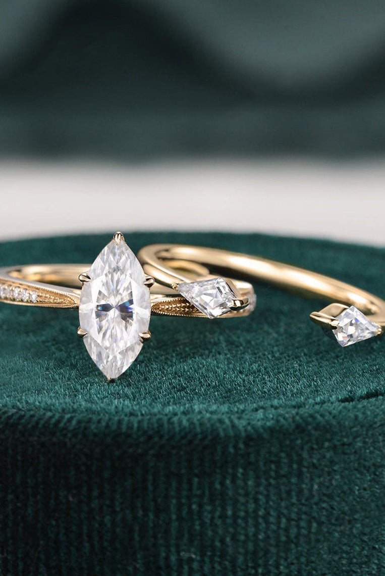 marquise-cut-pave-moissanite-bridal-ring-set