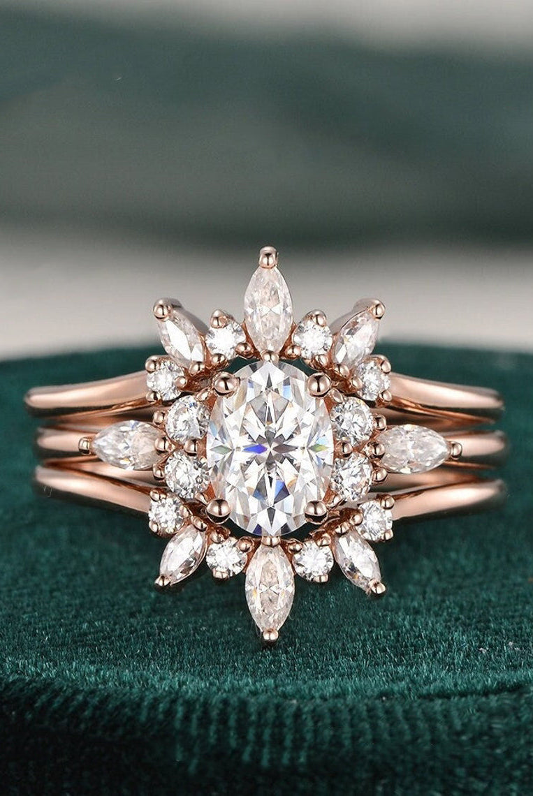 oval-cut-cluster-moissanite-bridal-ring-set