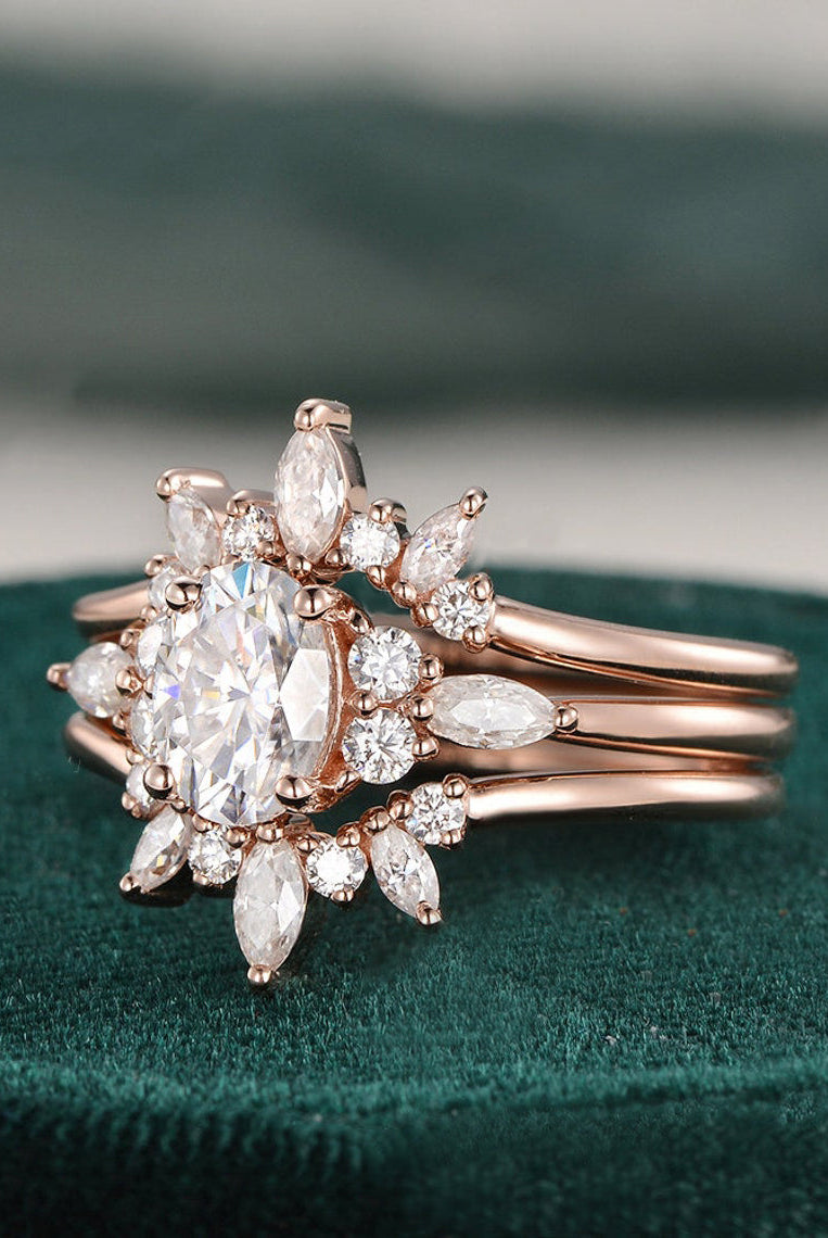 oval-cut-cluster-moissanite-bridal-ring-set