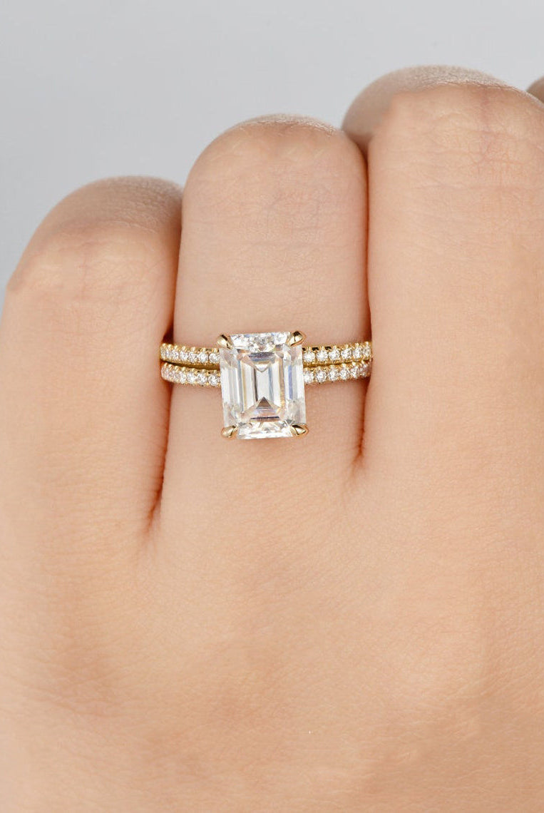 1-50-ct-emerald-cut-hidden-halo-moissanite-bridal-ring-set