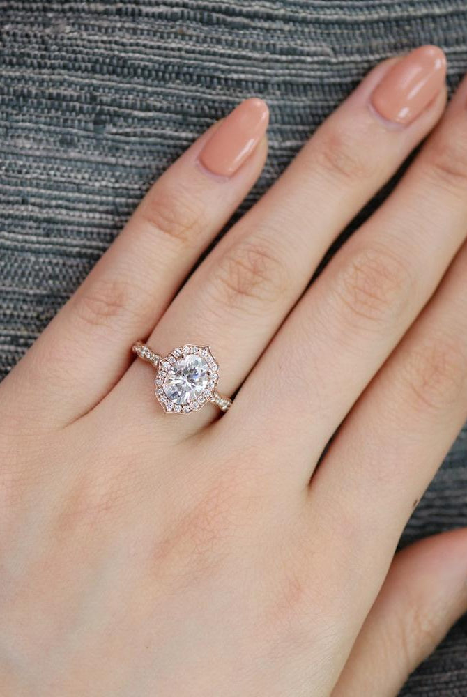 Antique Style Moissanite Ring