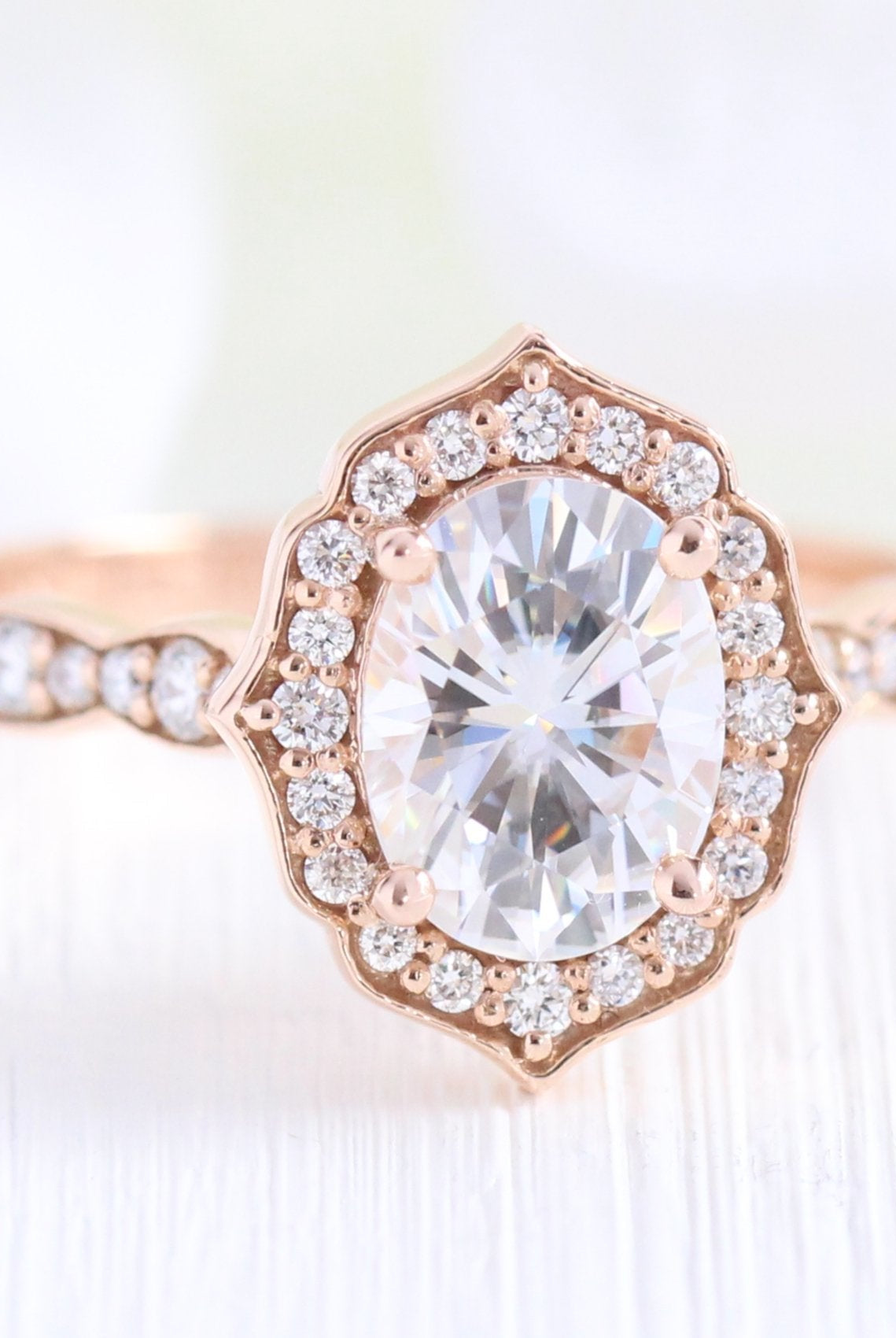 Vintage Moissanite Engagement Ring