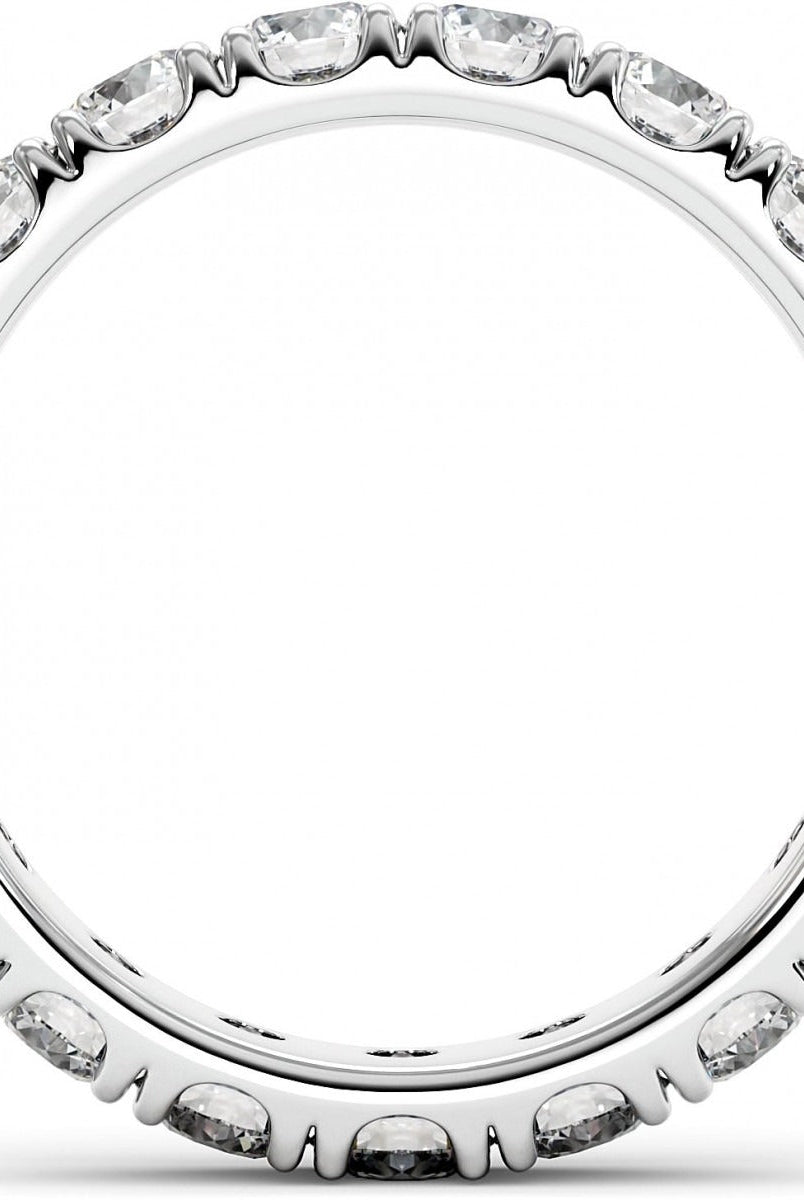 4.0mm Round Cut Moissanite Full Eternity Diamond Wedding Band