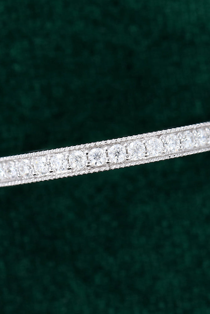 round-moissanite-milgrain-half-eternity-wedding-band