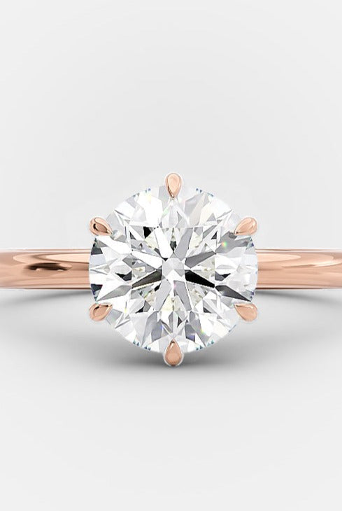 14k yellow gold moissanite ring