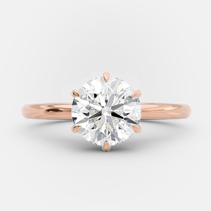 14k yellow gold moissanite ring