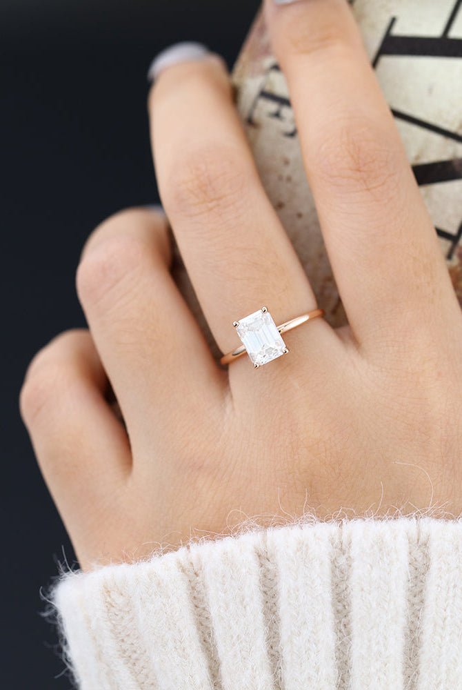 emerald-shaped-moissanite-solitaire-engagement-ring