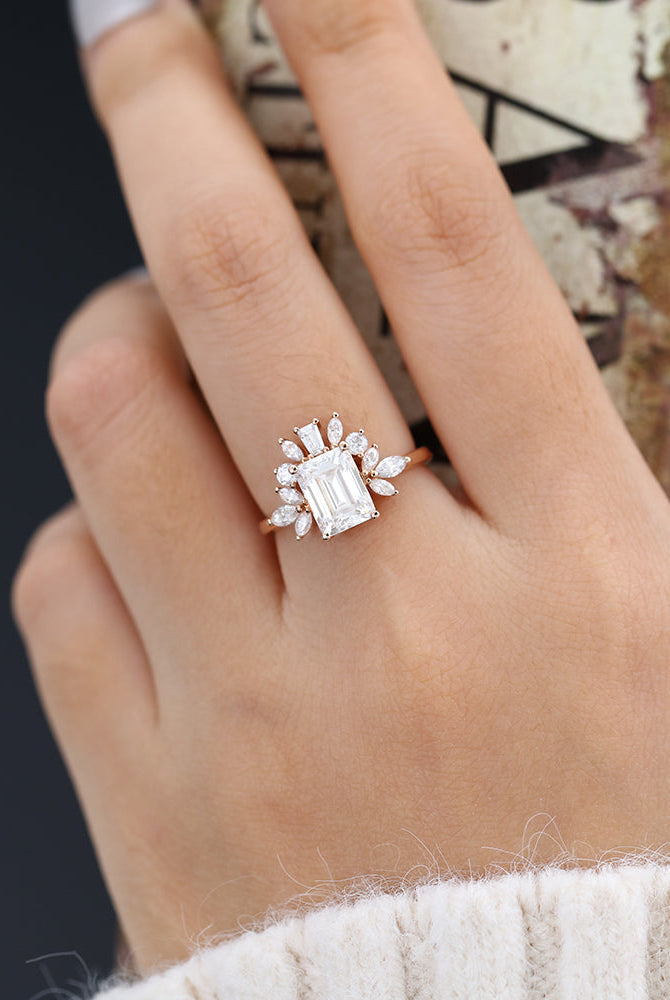 emerald-shaped-moissanite-cluster-engagement-ring-4
