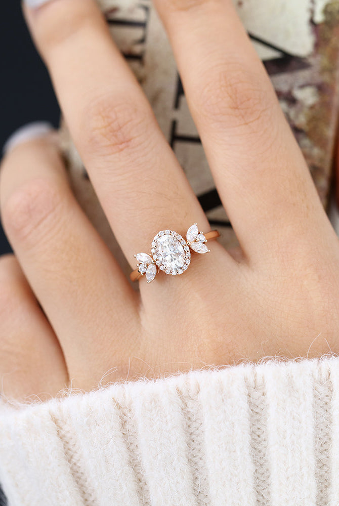 oval-shaped-moissanite-cluster-halo-engagement-ring