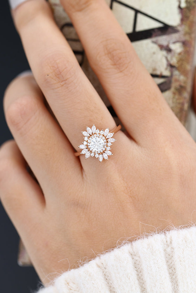 0-41-ct-round-shaped-moissanite-cluster-halo-engagement-ring