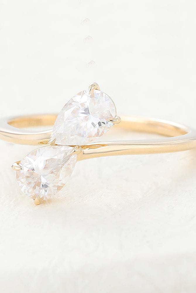 pear-shaped-moissanite-two-stone-engagement-ring