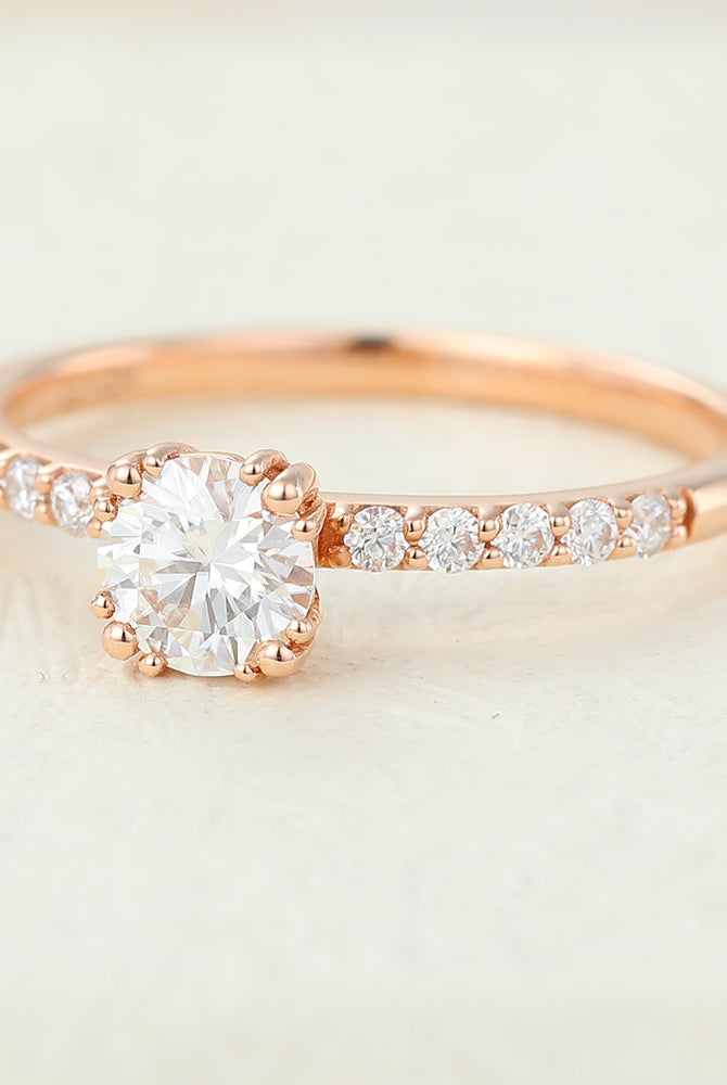 round-shaped-moissanite-pave-setting-engagement-ring